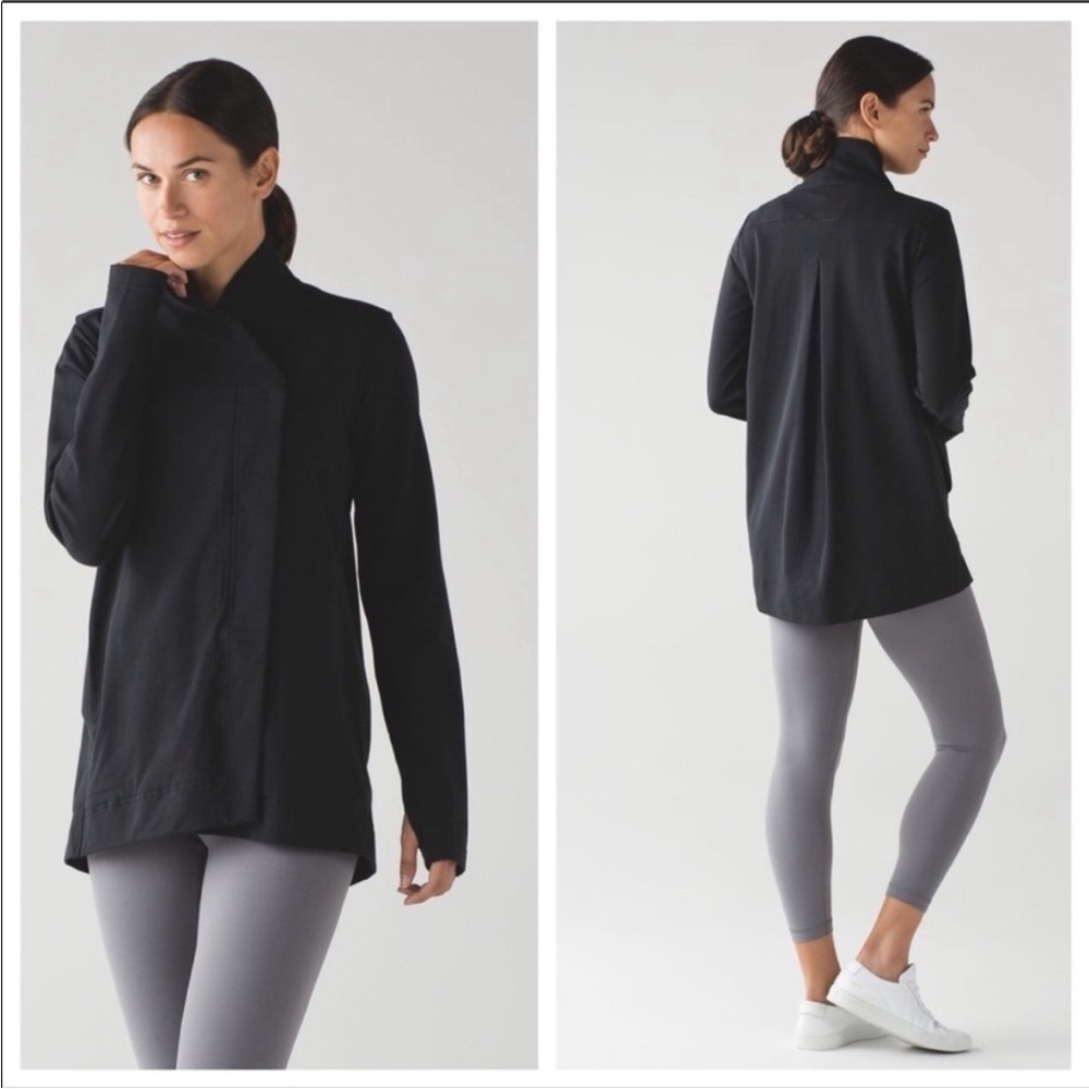 Lululemon black belle wrap jacket cardigan • size 4